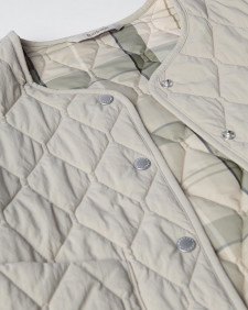Monroe Quilted Jacket Light Sand/Rosemary Tartan