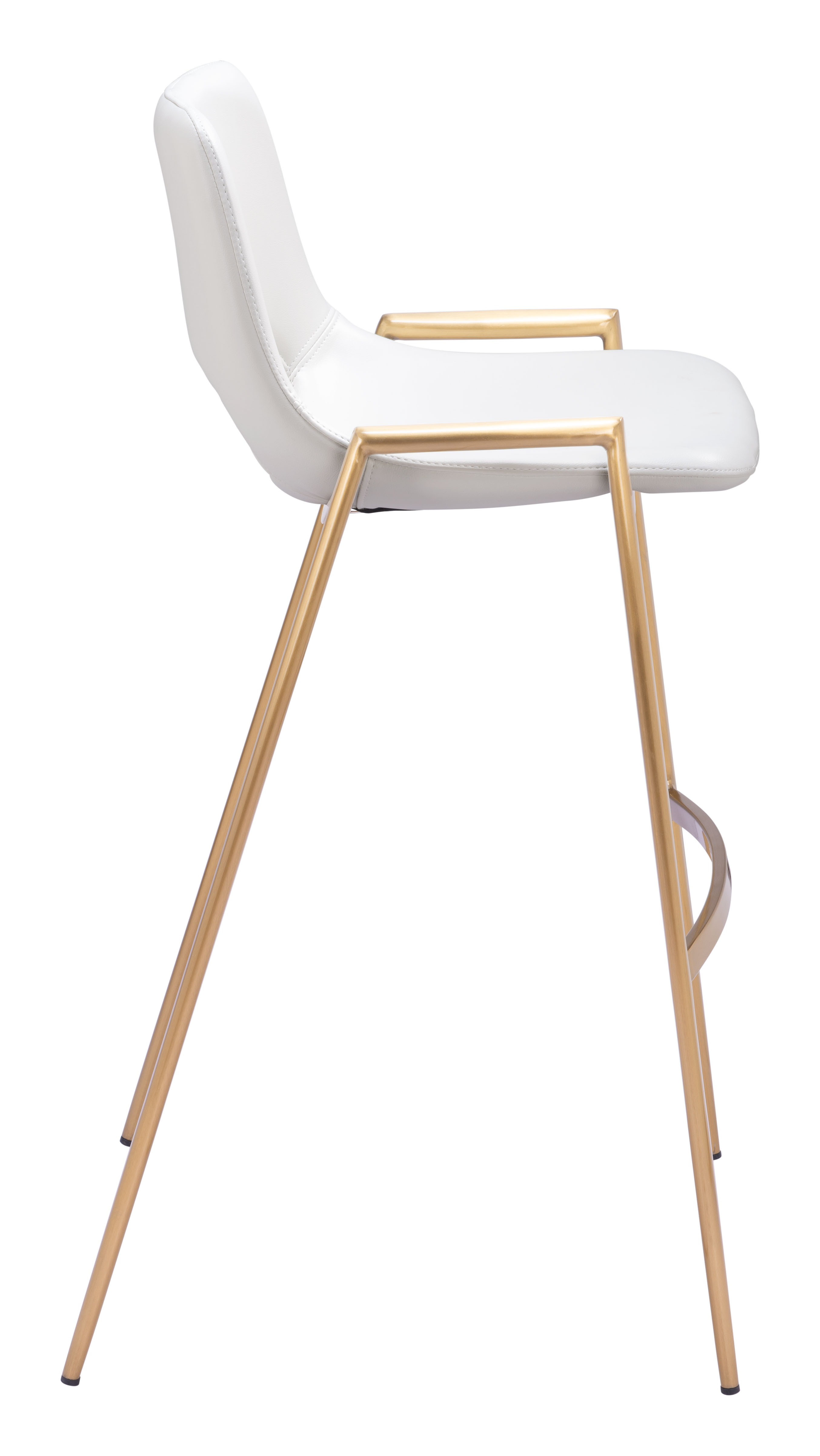 Desi Barstool (Set of 2) White & Gold product image