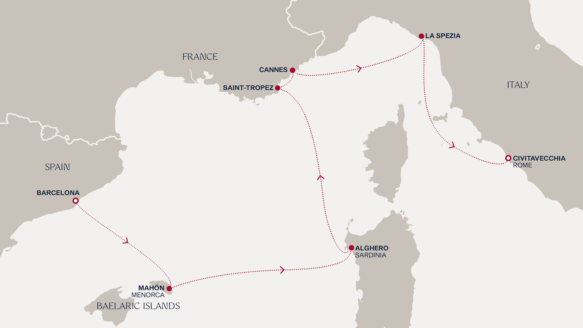 Itinerary map