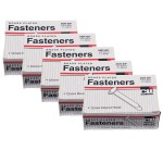 Charles Leonard Brass Paper Fasteners 1.5", 100 Per Pack, 5 Packs CHL6RBP-5