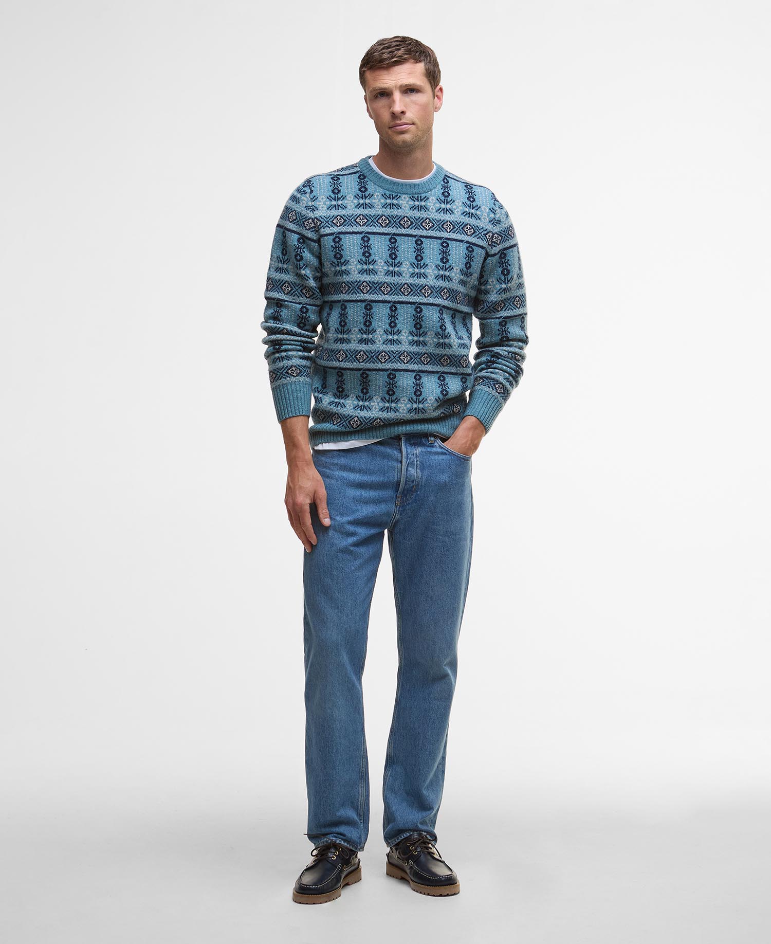 Grangetown Fair Isle Crew Neck Jumper image number 1