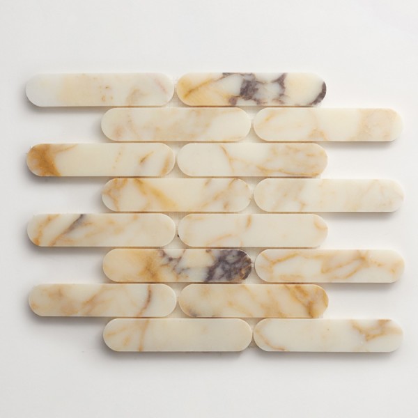 lapidary | oval petit mosaic sheet | calacatta viola 