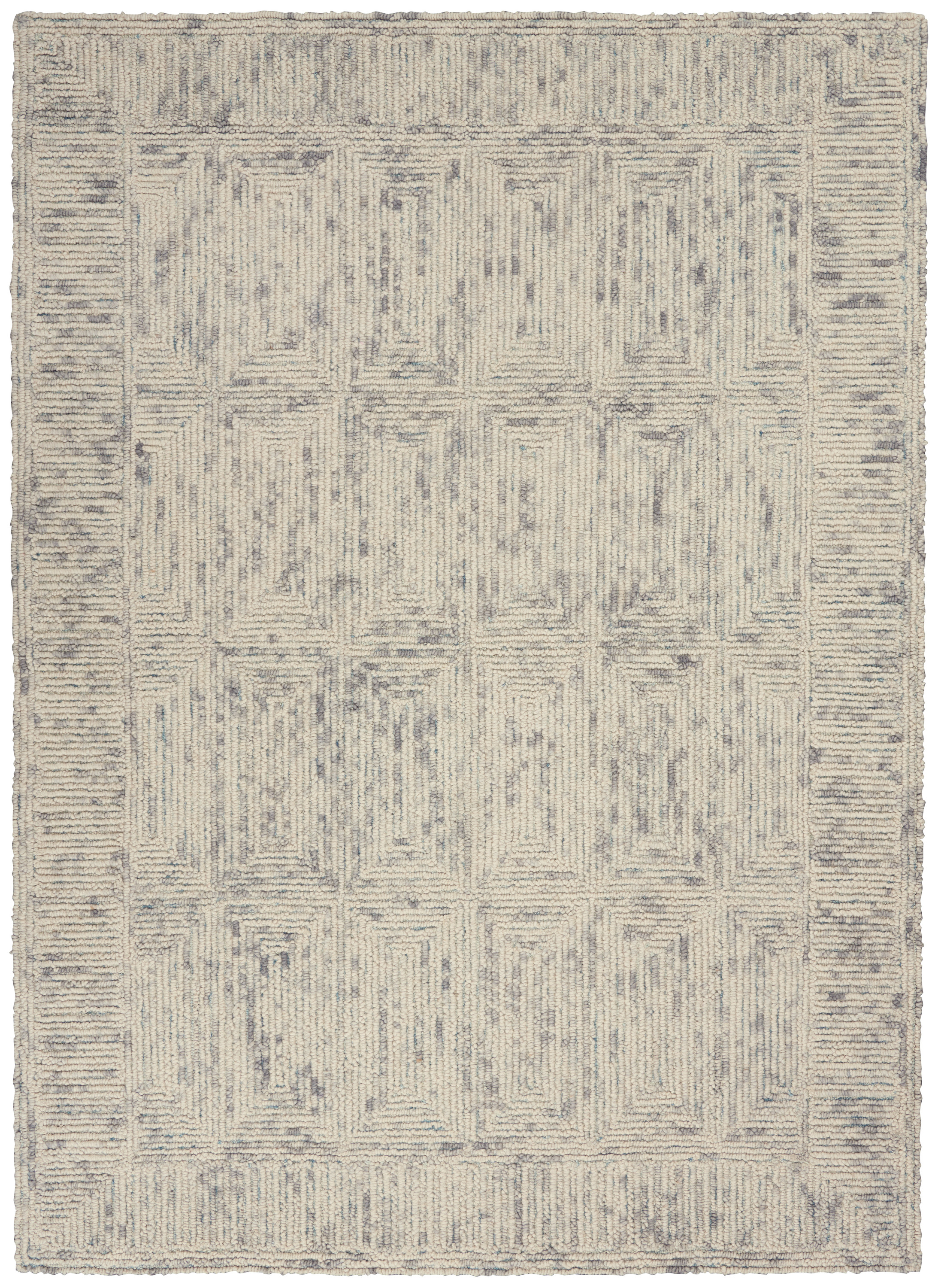 Nourison Colorado 3'9" x 5'9" Ivory Grey Teal Modern Indoor Rug
