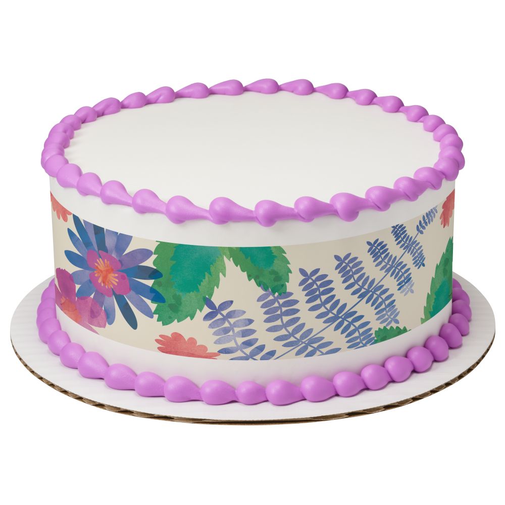 Image Cake Watercolor Flowers