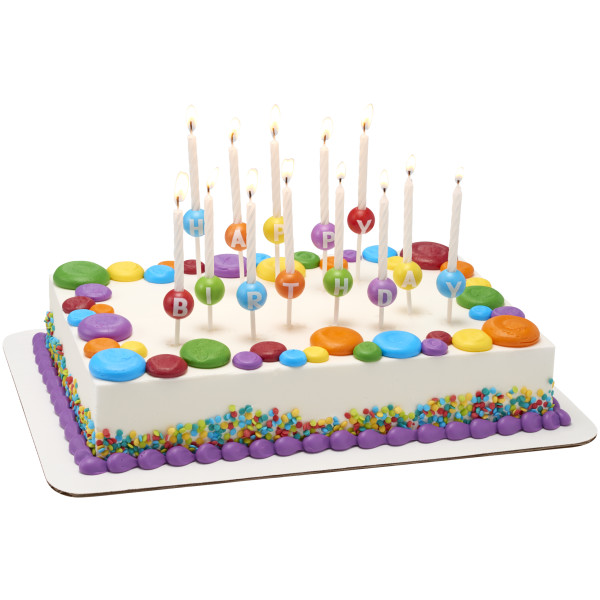 3D Round Happy Birthday Letters Candle Holder