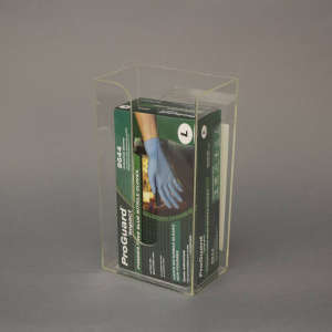 Impact, Safety Zone Pro-Guard, Plastic Holder for Disposable Glove Box, 1 Box, Clear Acrylic