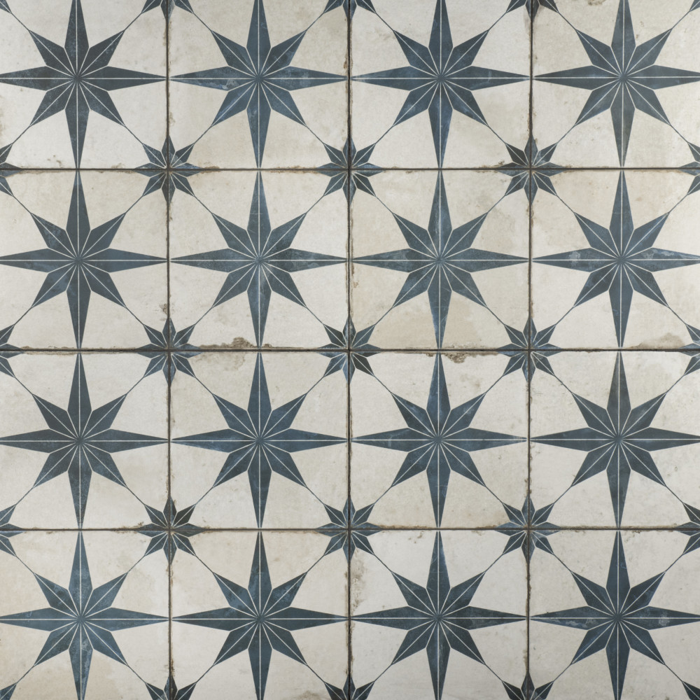 Kings Star Blue 17.63x17.63 Square Ceramic Floor and Wall Digital Pattern