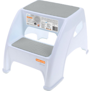 Toddler & Me&trade; 2-Step Stool, Gray/White