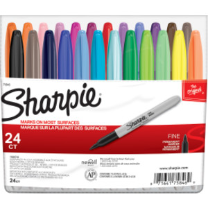 Fine Point Markers, Assorted Colors, Pack of 24