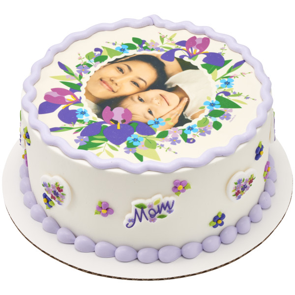 Blooming Iris PhotoCake® Edible Image® Frame