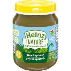 Heinz by Nature 100% Natural Baby Food - Organic Peas & Spinach Purée image