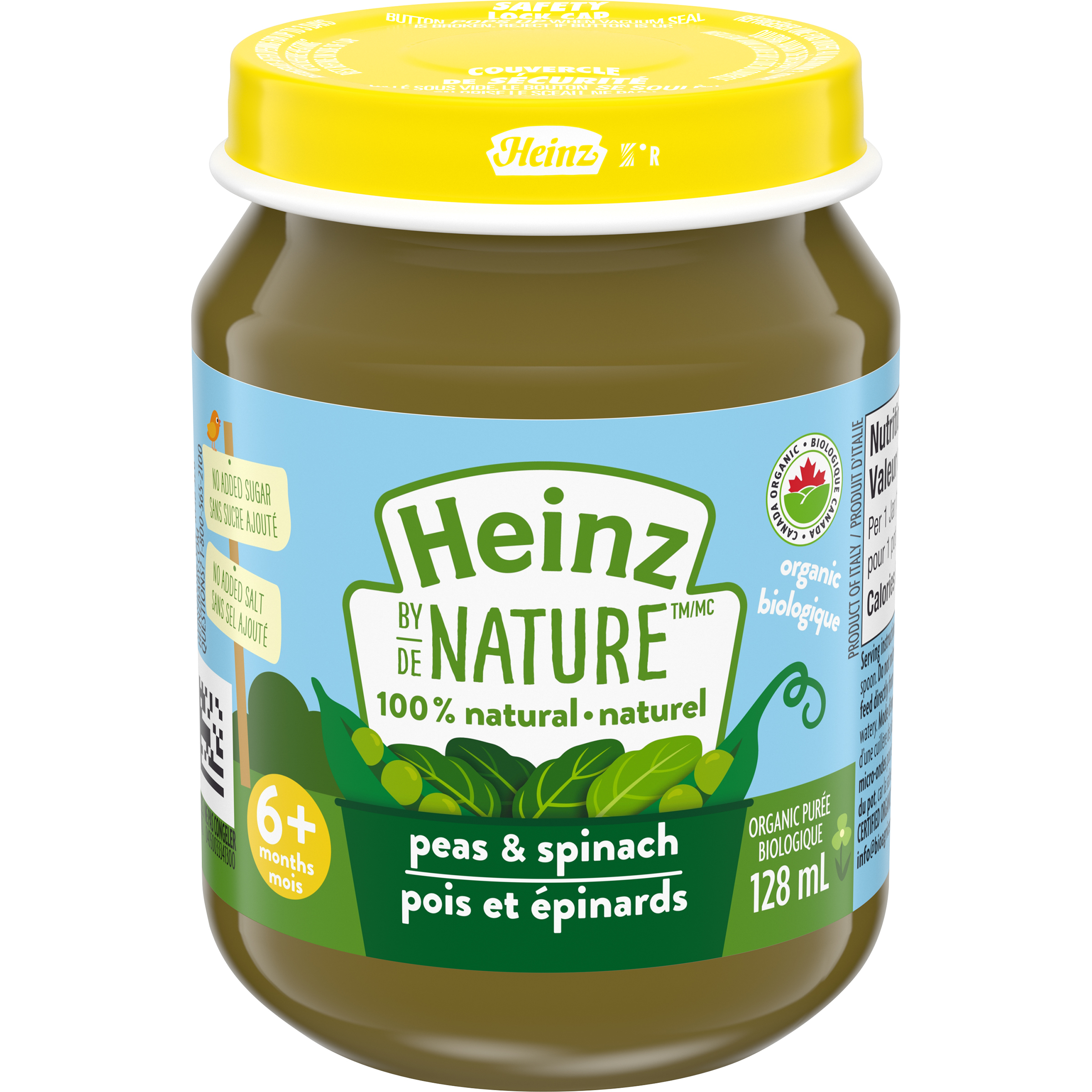 Heinz by Nature 100% Natural Baby Food - Organic Peas & Spinach Purée