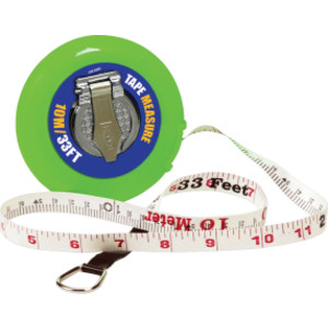 Wind-Up Tape Measure, 33 ft/10M