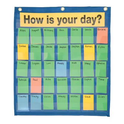 Pacon  Behavioral Pocket Chart, Blue,  18-1/2