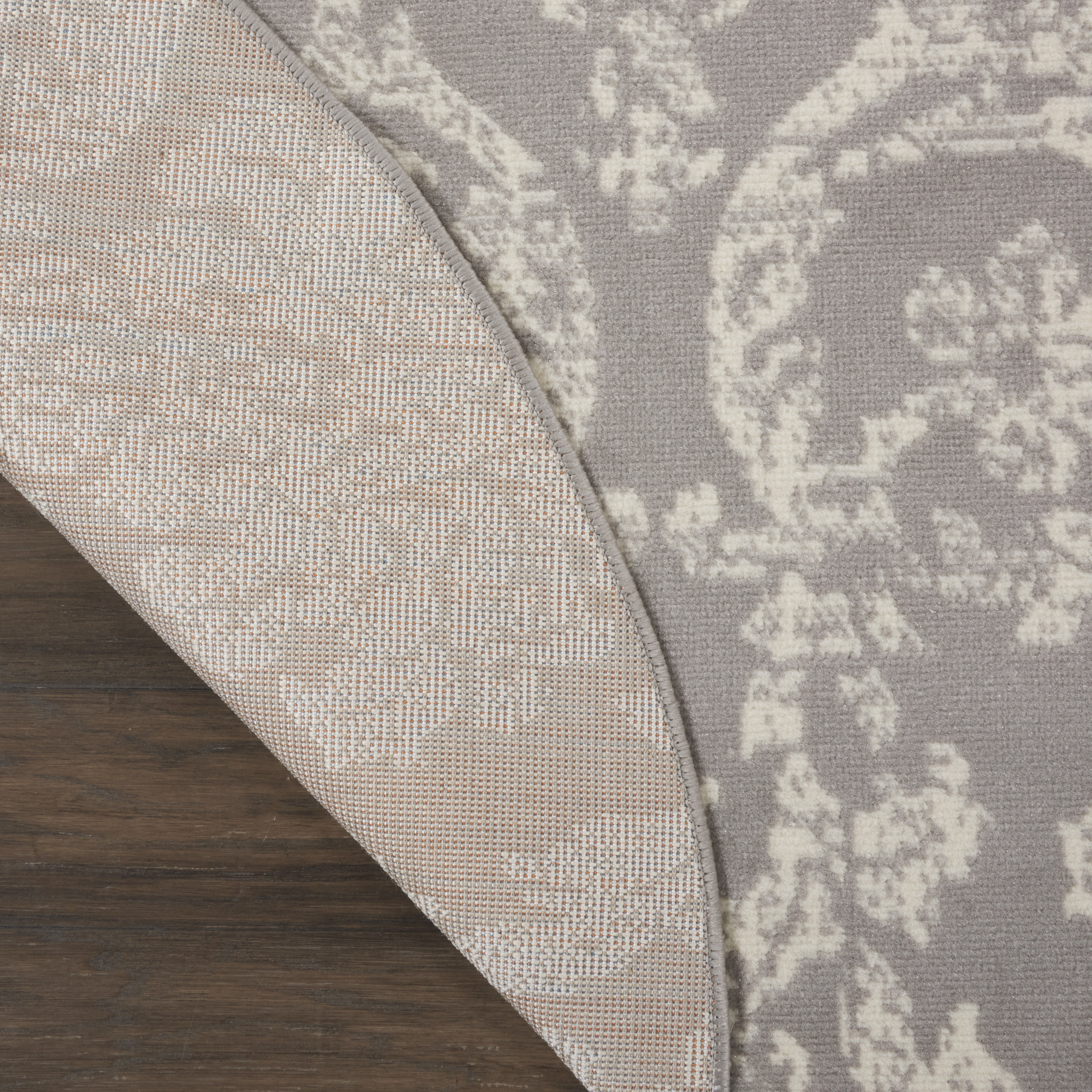 Nourison Jubilant 8' x Round Grey Vintage Indoor Rug