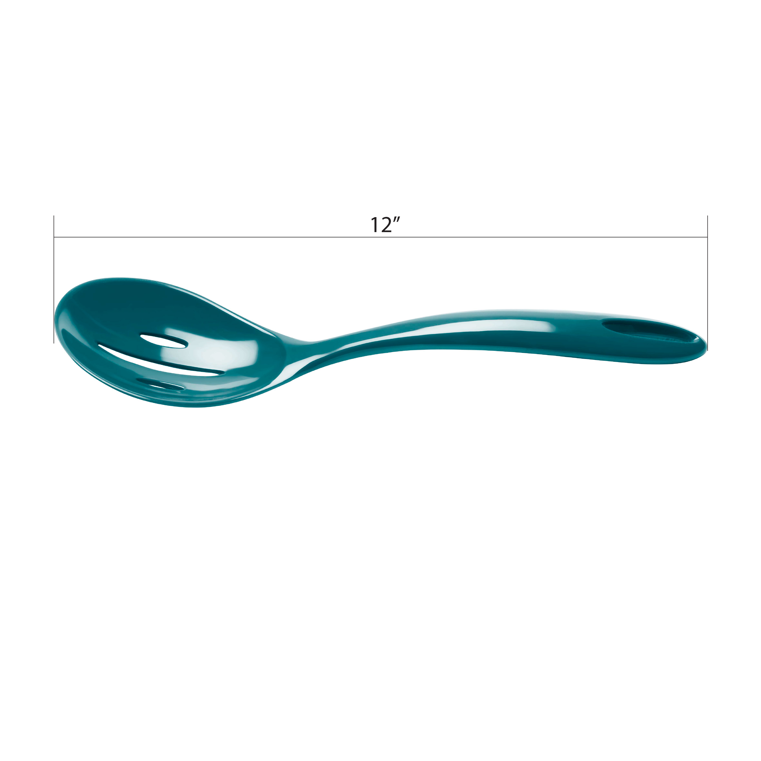 Splice Slotted Spoon, Peacock