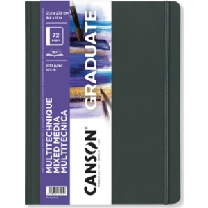 Graduate Mixed Media Art Book, Hard Cover Binding, 36 Sheet, 8.5x11 inch, 1 Count