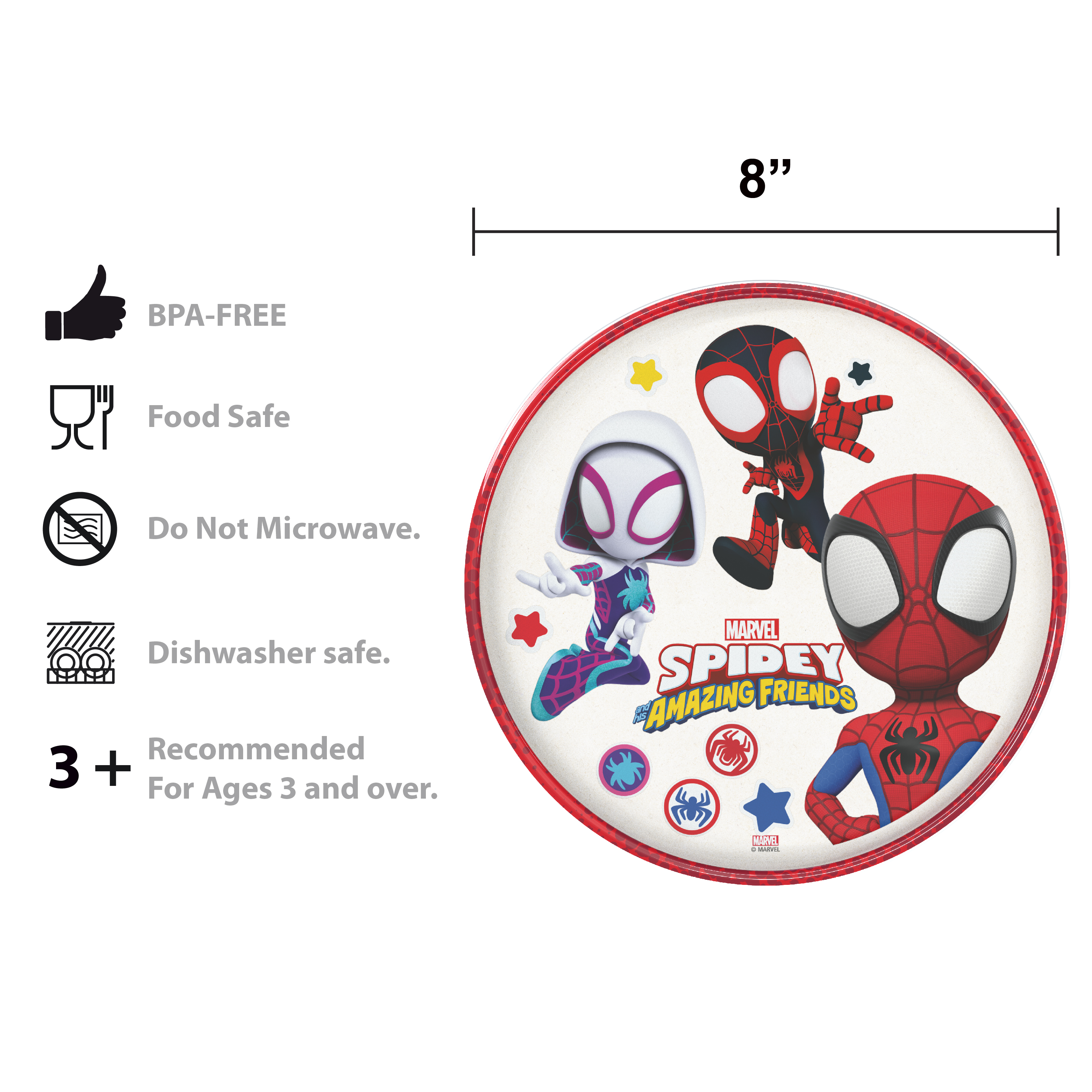 Spider-Man and His Amazing Friends Dinnerware Set, Spider-Friends, 5-piece set slideshow image 8
