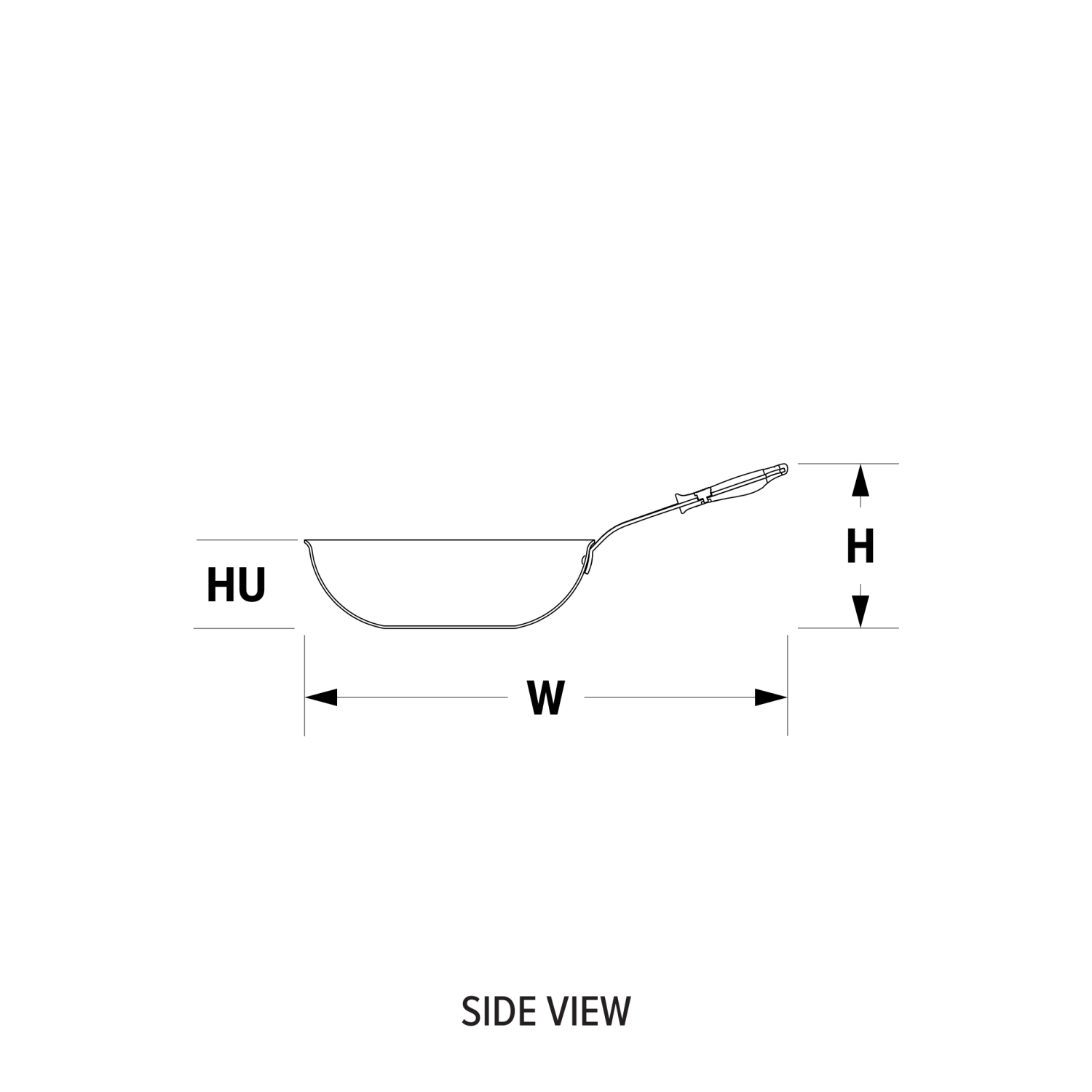 14inch Tribute® 3ply heavyduty stirfry pan with silicone handle