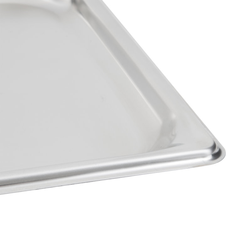 Half-size ¾-inch-deep Super Pan V® stainless steel steam table pan