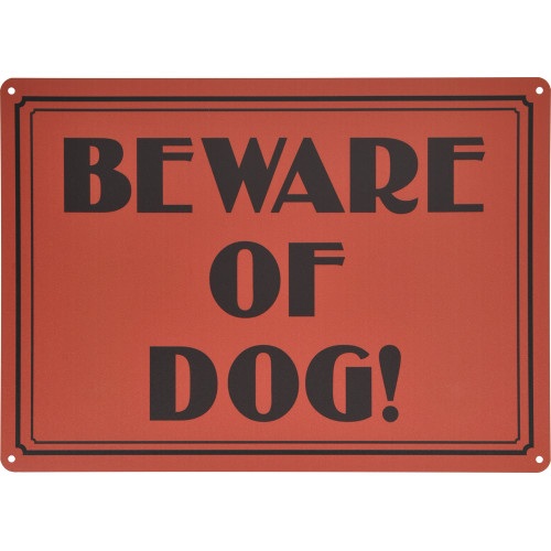 Vintage Beware of Dog Novelty Sign (10