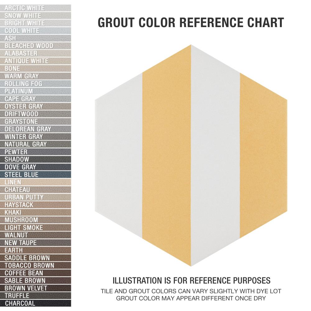 Porto Capri Hex Dandelion 8-5/8 in. x 9-7/8 in. Porcelain Floor and Wall Tile