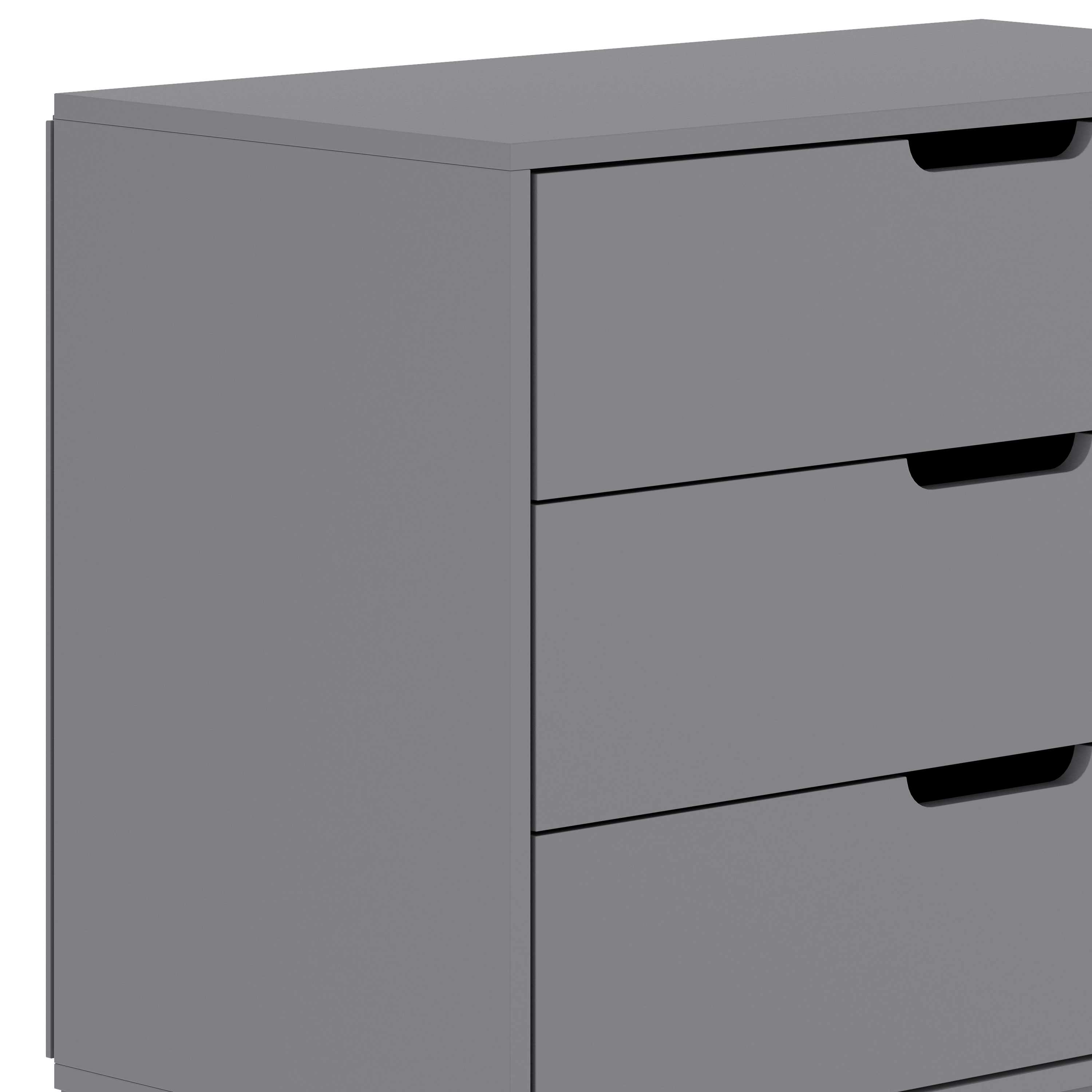 Dallas Wooden 3-Drawer Dresser for Bedroom, Chest of Drawers for Kids in Gray - Picture 10 of 23