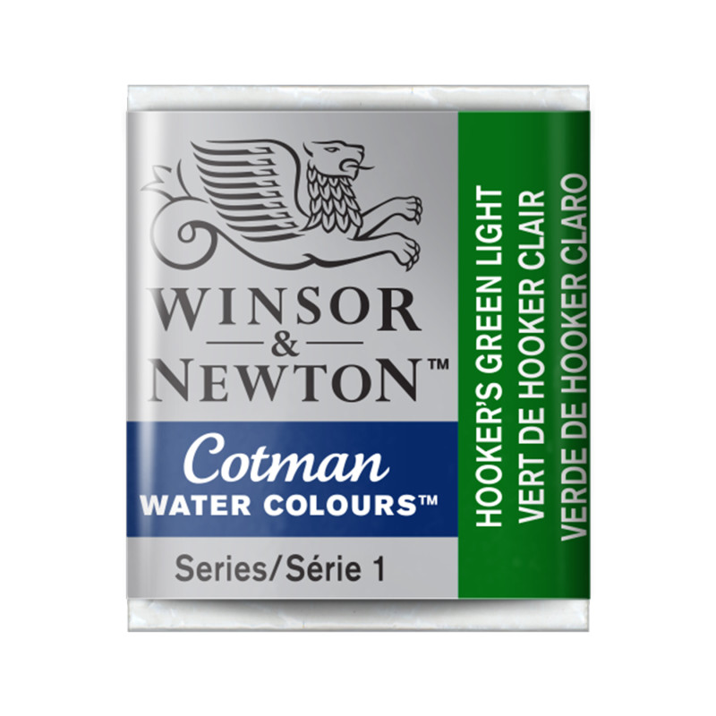 Cotman Watercolor Paint, Half Pan, Hooker's Green Light