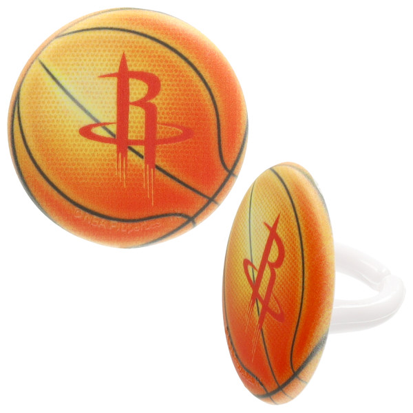 NBA Team Basketball Houston Rockets Cupcake Rings