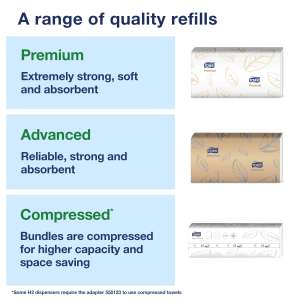 Tork, H2 Xpress Mini, Multi-fold Folded Towel Dispenser, Black