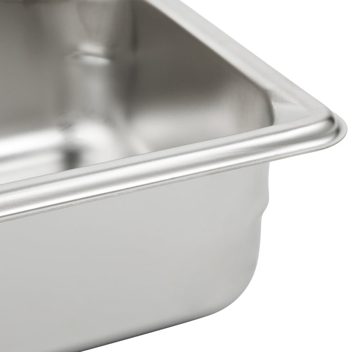 Fourth-size 2 ½-inch-deep Super Pan V® stainless steel steam table pan