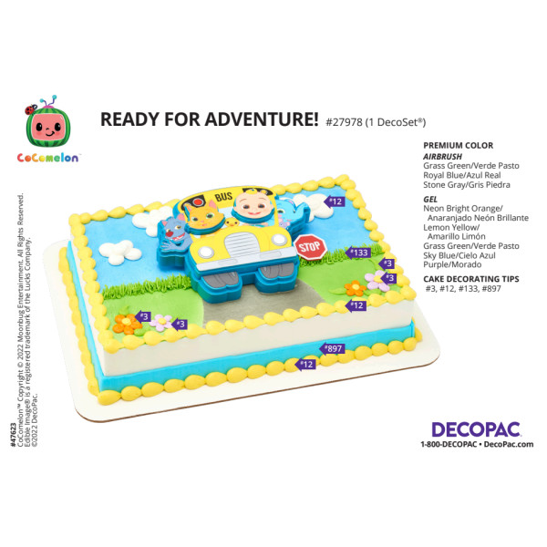 CoComelon™ Ready For Adventure! Cake Decorating Instruction Card