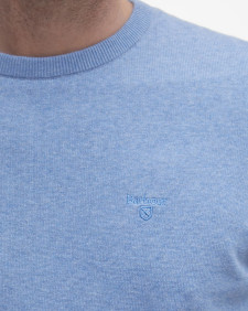 Pima Cotton Crew Neck Jumper Dark Chambray