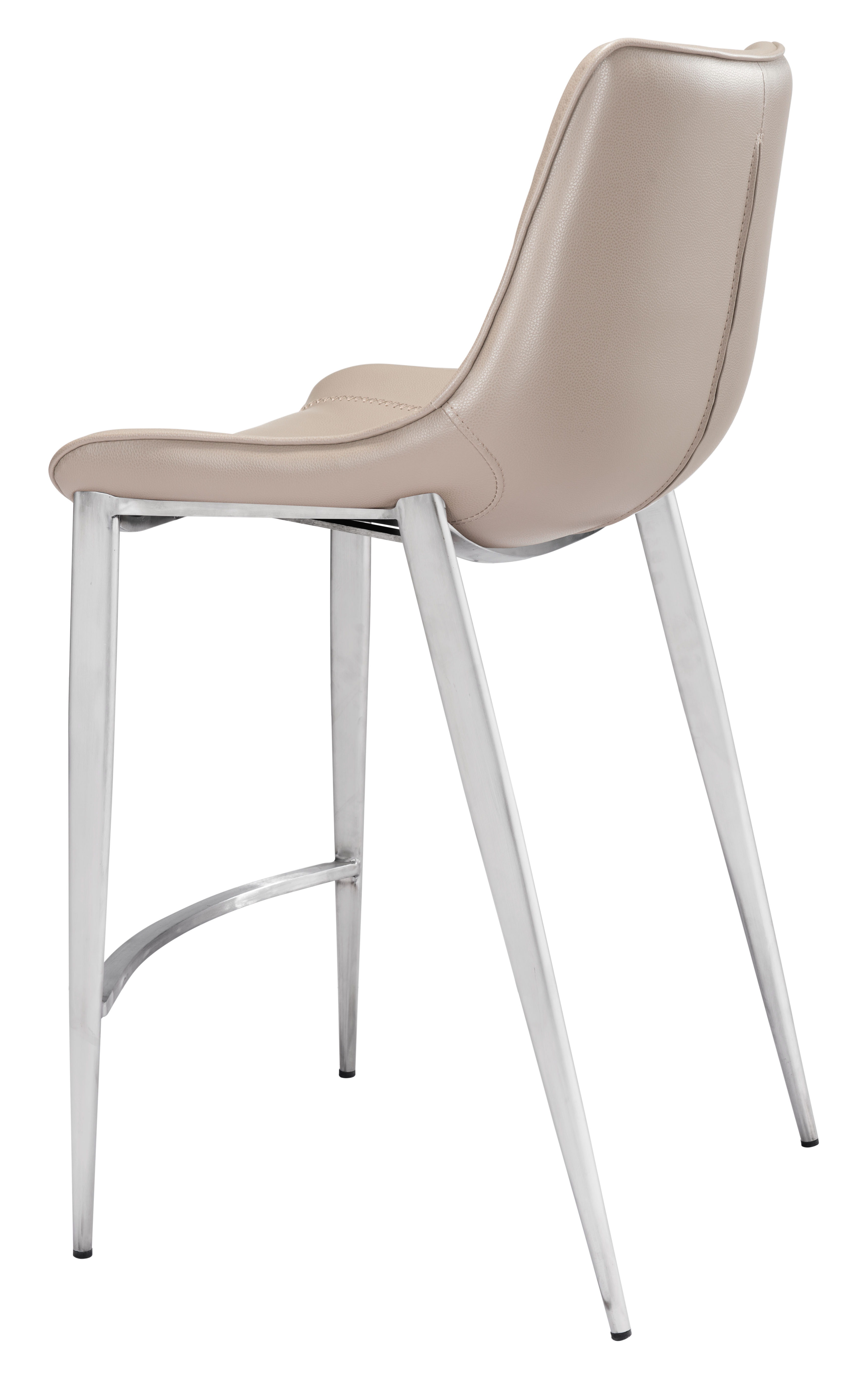 Magnus Counter Stool (Set of 2) Brown & Silver product image