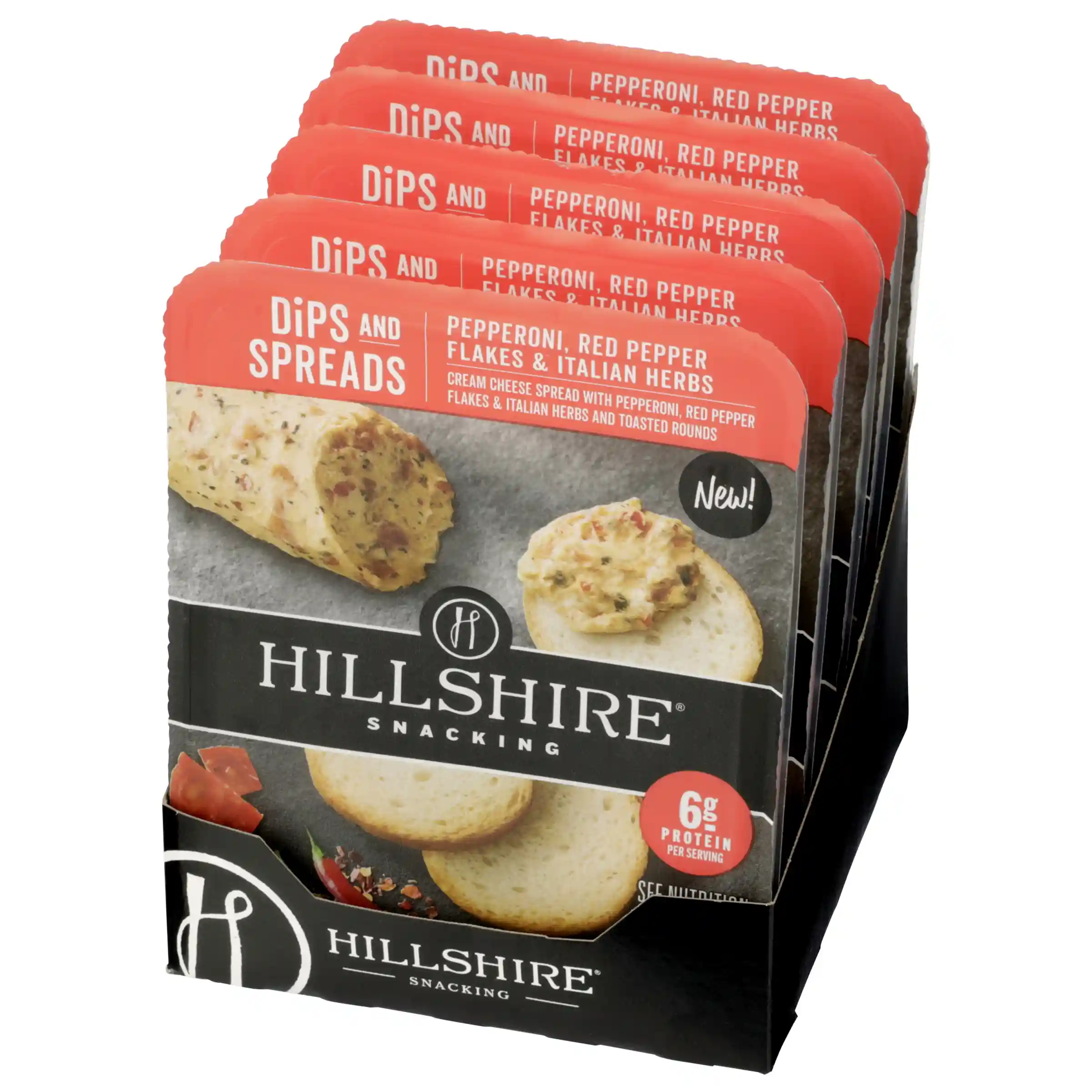 Hillshire Snacking Dips and Spreads Pepperoni, Red Pepper Flakes & Italian Herbs, 2.25 oz Tray _image_2