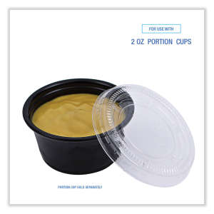 Boardwalk, Soufflé/Portion Cup Lids, Fits 1.5 oz and 2 oz Portion Cups, Clear