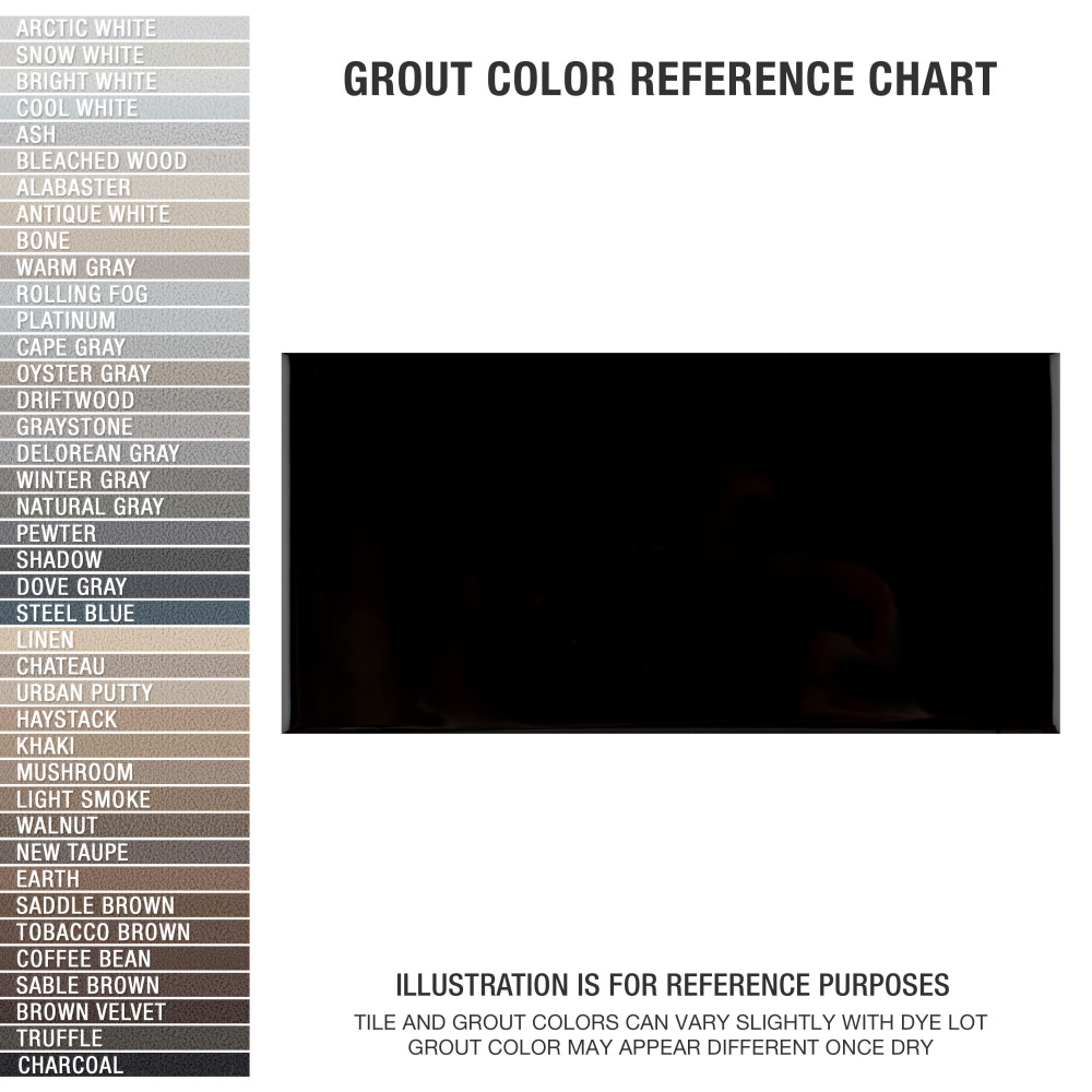 Park Slope Subway Glossy Black 3 in. x 6 in. Ceramic Wall Tile