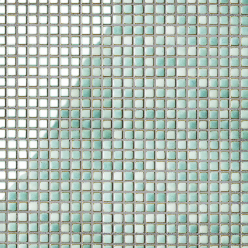 Hudson Edge Mint Green 12-1/4 in. x 12-1/4 in. Porcelain Mosaic Tile