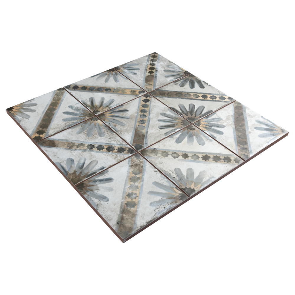 Harmonia Kings Marrakech Blue 13 in. x 13 in. Ceramic Floor and Wall Tile
