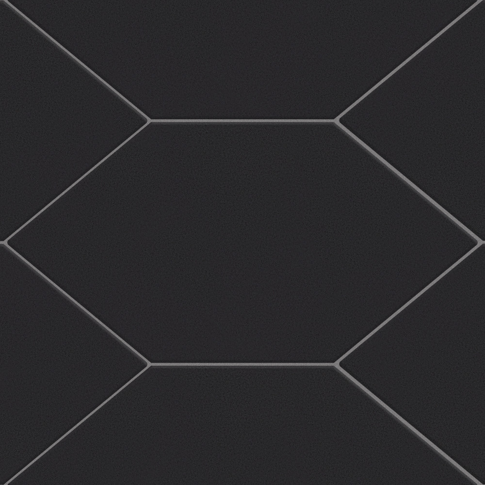 Textile Basic Kayak Black 6-1/2 in. x 12-1/2 in. Porcelain Floor and Wall Tile