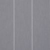 Gray vertical fabric panels (curtain-like) with three narrow lighter stripes; hanging straight and closed, forming a flat, softly lit interior surface.