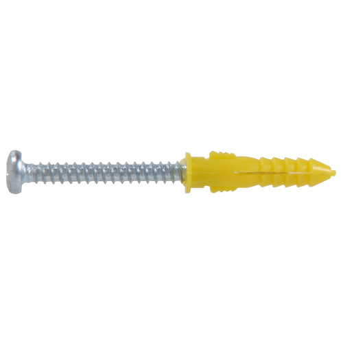 Ribbed Plastic Anchor w/ Screw #4-6-8 x 1