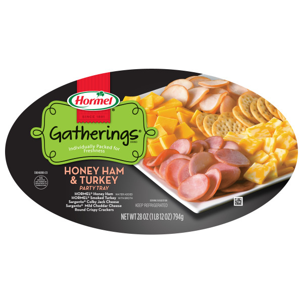 HORMEL(r) Party Tray, Ham, Turkey, & Cheese, 8/1.75lb. . C1N1 - Front No Plunge In Package (Hi Res)