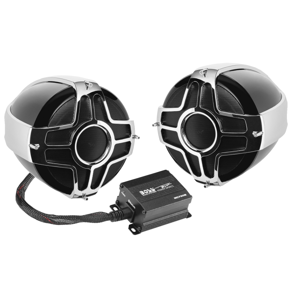 BOSS Audio Systems MC750B Motorcycle Speaker Amplifier, Bluetooth, 4” Speakers - image 2 of 11