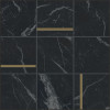 Lotus Black 4×4 Brass Mosaic Honed