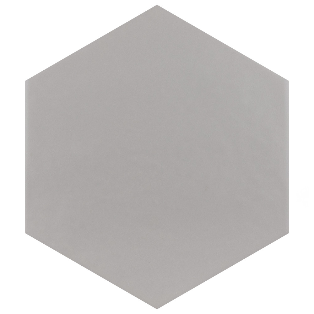 Hexatile Matte Gris 7 in. x 8 in. Porcelain Floor and Wall Tile