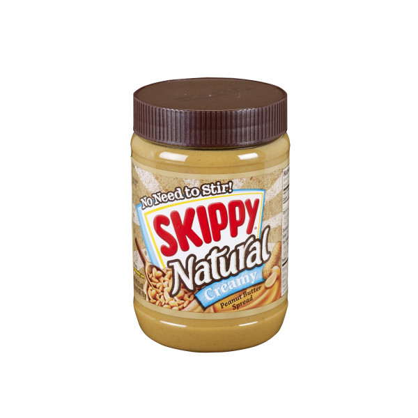 SKIPPY(r) Natural Creamy Peanut Butter Spread, 12/26.5 oz . C1CB - Front Center Inner Pack (Hi Res)