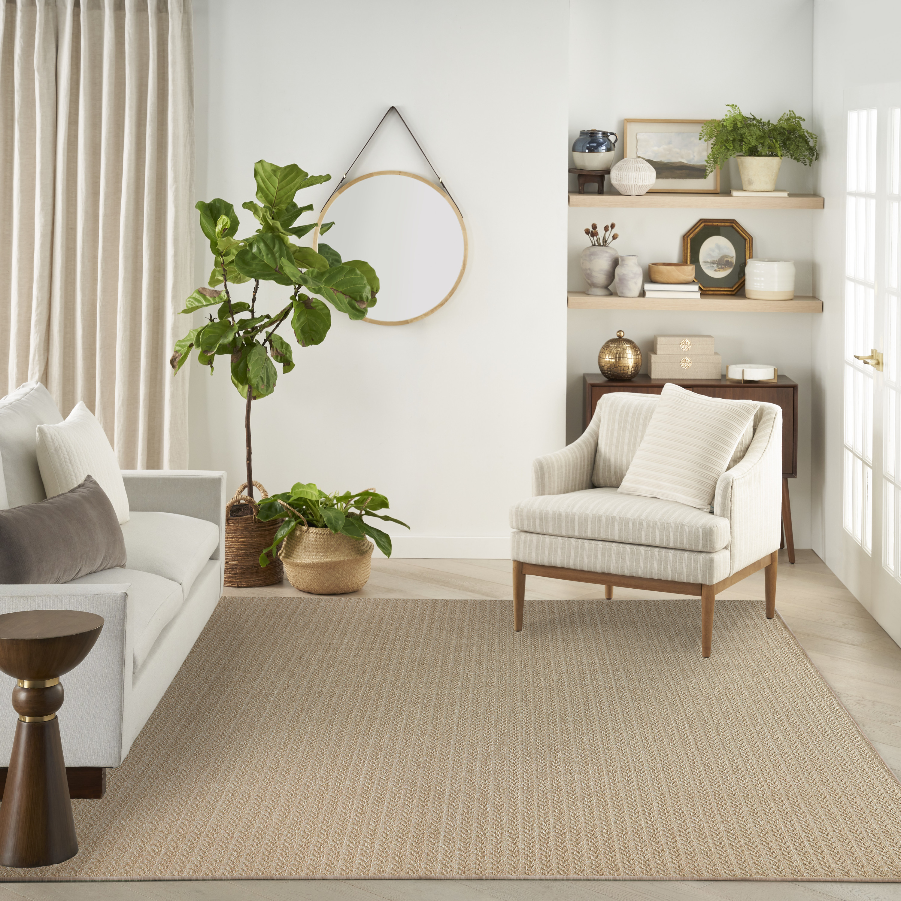 Nourison Tulum 10' x 14' Taupe Outdoor Rug