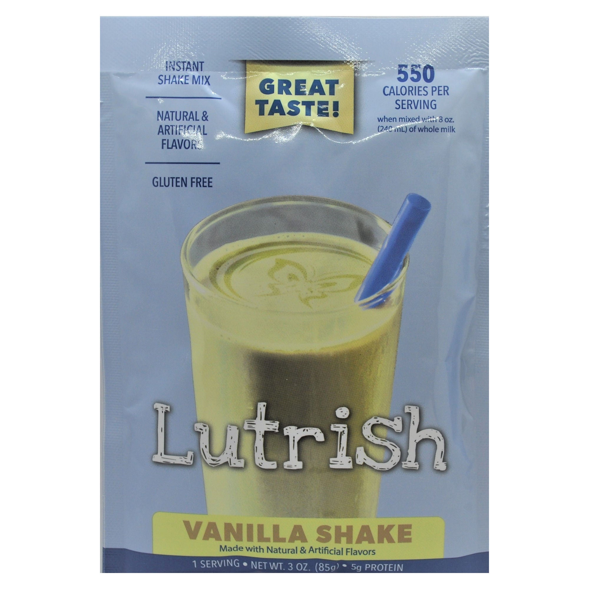 Lutrish LLC SHAKE, HIGH CALORIE MIX LUTRISH VANILLA 3OZ (24/CS)