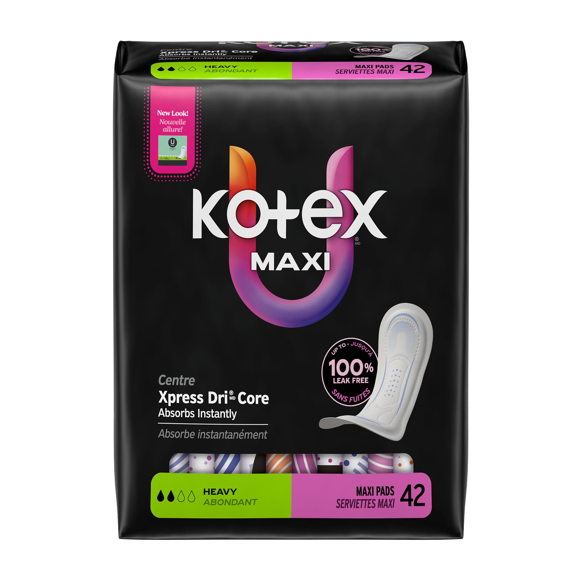 Kimberly Clark PAD, KOTEX PREM MAXI HVY CORE (42/PK 3PK/CS)